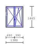 Serramenti in pvc - finestra 2 ante